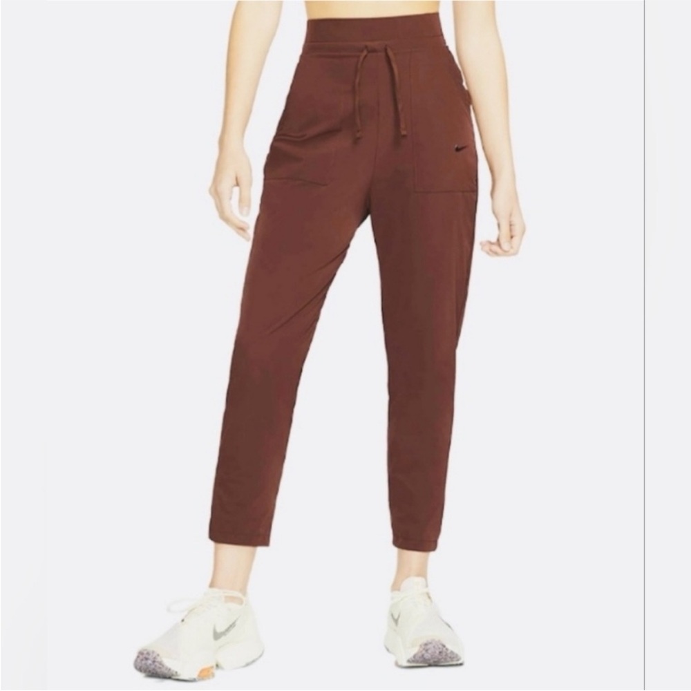 NWT Nike Bliss Luxe 7/8 Training Pants Burgundy Women's Size XL Short CU4603-273